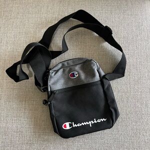 Champion Black and Gray Small Messenger Crossbody